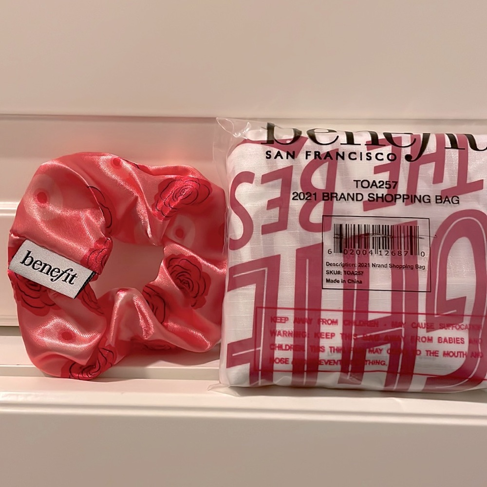Benefit Cosmetics Scrunchie + Tote Bag